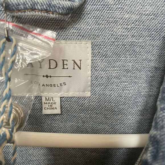 Nwt Hayden distresses denim beaded jacket Sz M/L - Picture 6 of 14